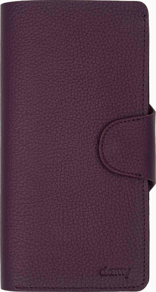 Unisex Cüzdan, El Portföyü, Çıtçıtlı Cüzdan, Bol Kartlıklı Cüzdan, Para Bölmeli Cüzdan - Mürdüm K805
