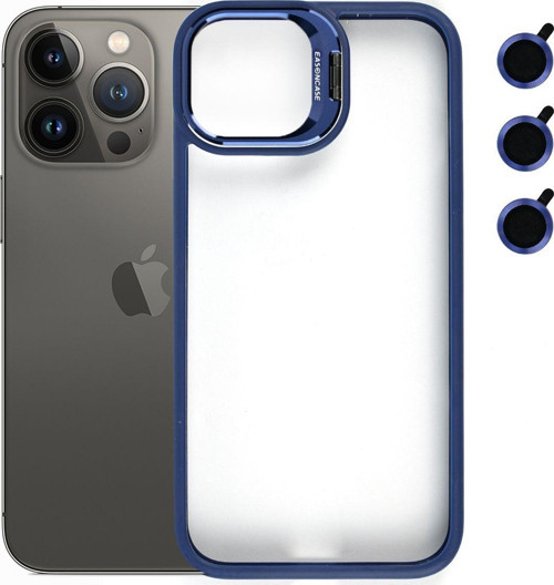 İphone 14 Pro Kılıf Kamera Standlı +Lens Koruyuculu Kapak