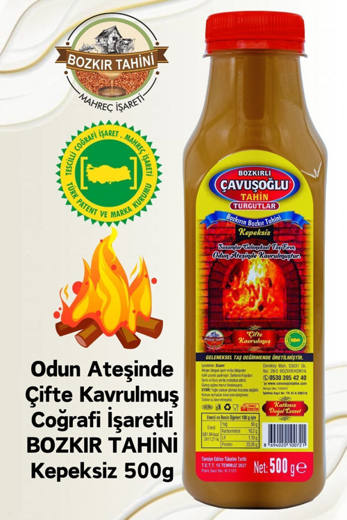 Odun Ateşinde Çifte Kavrulmuş Kepeksiz Bozkır Tahini 500G