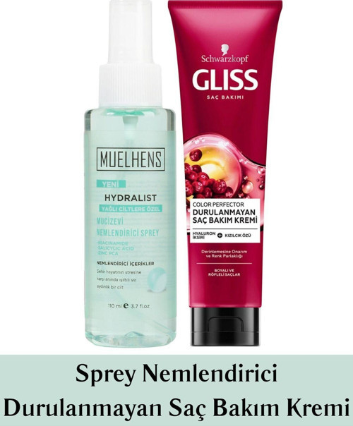 Hydralist Sprey Nemlendirici Yağlı Cilt 110Ml + Gliss Durulanmayan Saç Kremi 150Ml