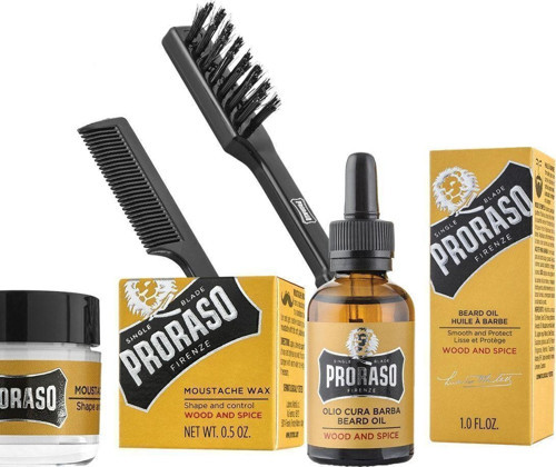 Firenze Bıyık Şekillendirici Wax 15 Ml+Bakım Yağı Wood Spice 30 Ml+ Bıyık Tarağı Ve Fırçası