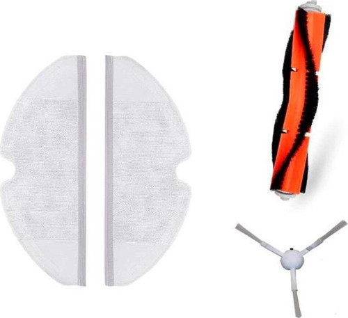 Xiaomi Mijia 1C Vacuum Mop Set 2 Adet Fiber Mop Bezi 1 Adet Ana Fırça 1 Adet Yan Fırça
