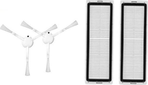 Dreame Vacuum Mop D9 Robot Süpürge Set 2 Adet Hepa Filtre 2 Adet Yan Fırça