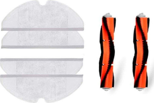 Dreame Vacuum Mop D9 Robot Süpürge Set 4 Adet Fiber Mop Bezi 2 Adet Ana Fırça
