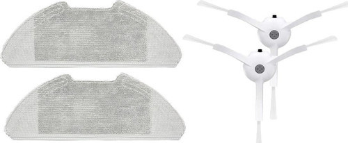 Xiaomi Mi Robot Vacuum Mop 2 Pro Akıllı Robot Süpürge Set 2 Adet Fiber Mop Bezi 2 Adet Yan Fırça