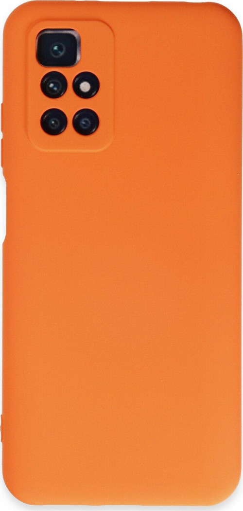 Xiaomi Redmi Note 11 4G Kapak İçi Kadife Kamera Korumalı Lansman Silikon Kılıf - Turuncu