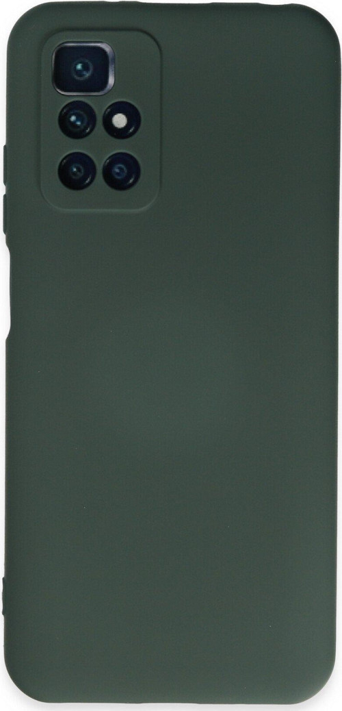 Xiaomi Redmi Note 11 4G Kapak İçi Kadife Kamera Korumalı Lansman Silikon Kılıf - Yeşil