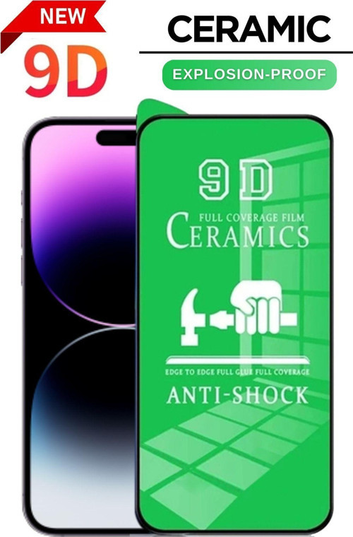 İphone 14 Pro Max Uyumlu Tam Kapatan Esnek Seramik Ekran Koruyucu Kırılmaz Cam
