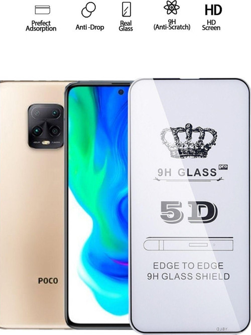 Poco M2 Pro Uyumlu Tam Kapatan Ekran Koruyucu - Temperli Kırılmaz Cam