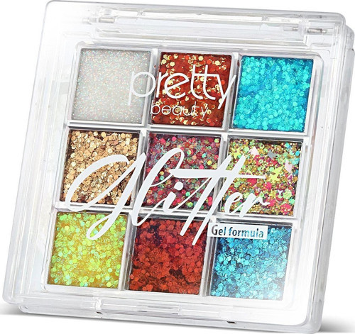9'Lu Glitter Makyaj Paleti Gel Formüllü Göz Ve Vücut İçin