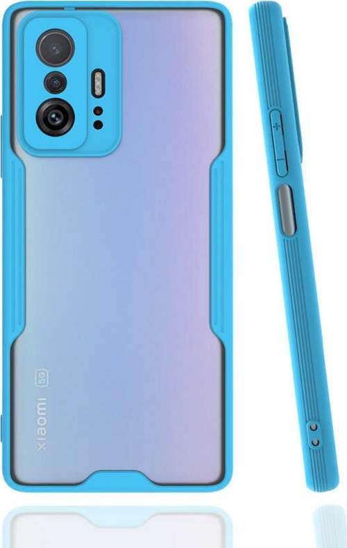 Xiaomi Mi 11T Pro Kılıf Kamera Korumalı Colorful Kapak - Mavi