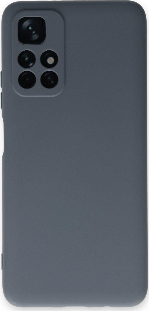 Xiaomi Redmi Note 11 Kapak Kamera Korumalı Içi Kadife Lansman Silikon Kılıf - Gri