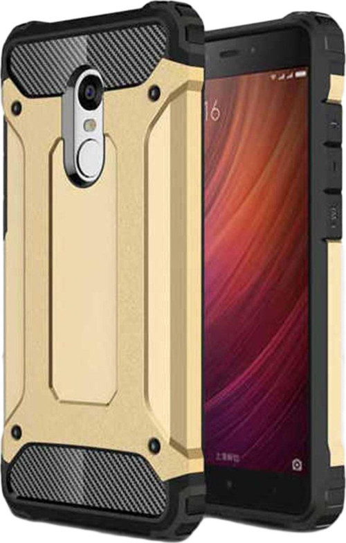 Xiaomi Redmi 5 PLus Kapak Çift Katmanlı Zırh Tank Kılıf - Gold