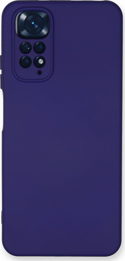 Xiaomi Redmi Note 11S Global Kapak İçi Kadife Kamera Korumalı Lansman Silikon Kılıf - Mor