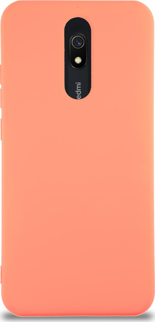 Xiaomi Redmi 8 Kapak İçi Kadife Lansman Silikon Kılıf - Turuncu