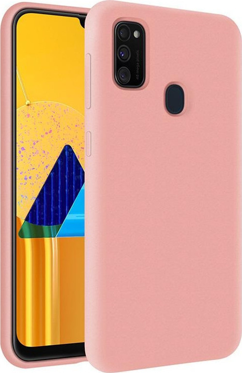 Samsung Galaxy M30s Içi Kadife Soft Logosuz Lansman Silikon Kılıf - Pembe