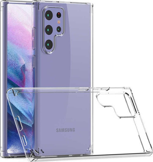 Samsung Galaxy S22 Ultra Kapak Şeffaf Sert Silikon Kılıf