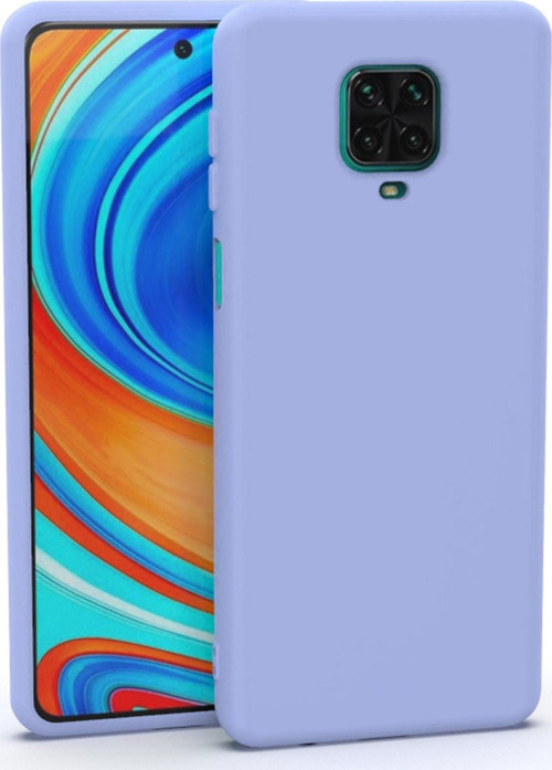 Xiaomi Note 9s Kapak İçi Kadife Soft Logosuz Lansman Silikon Kılıf - Lila