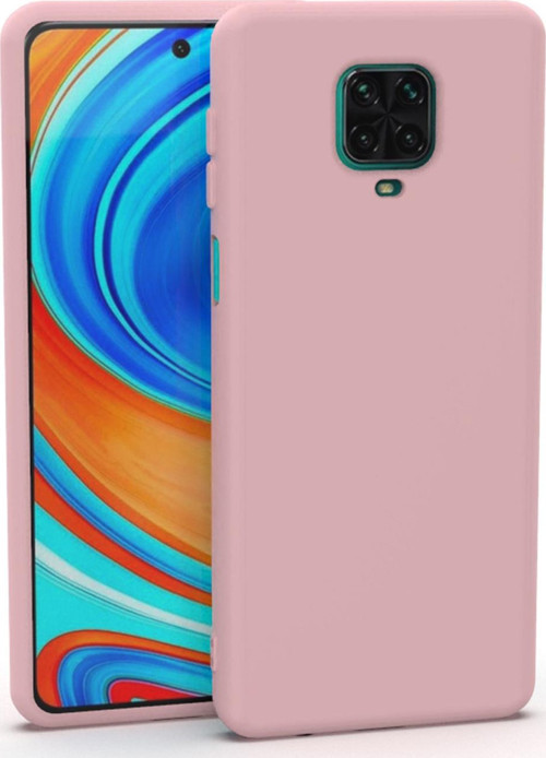 Xiaomi Note 9s Kapak İçi Kadife Soft Logosuz Lansman Silikon Kılıf - Pembe