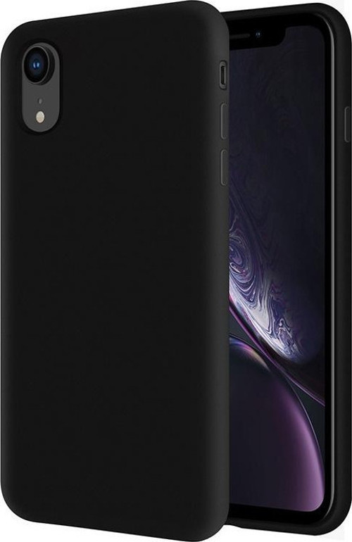 Apple iPhone XR İçi Kadife Soft Logosuz Lansman Silikon Kılıf - Siyah