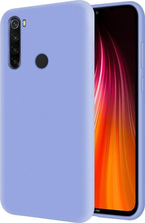 Xiaomi Redmi Note 8 İçi Kadife Soft Logosuz Lansman Silikon Kılıf - Lila