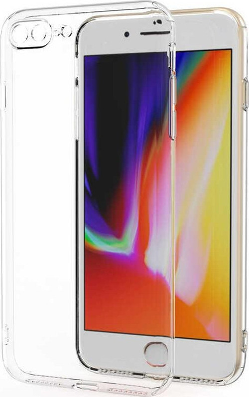 Apple iPhone 8 Plus Kapak Kamera Korumalı Süper Silikon Şeffaf Kılıf