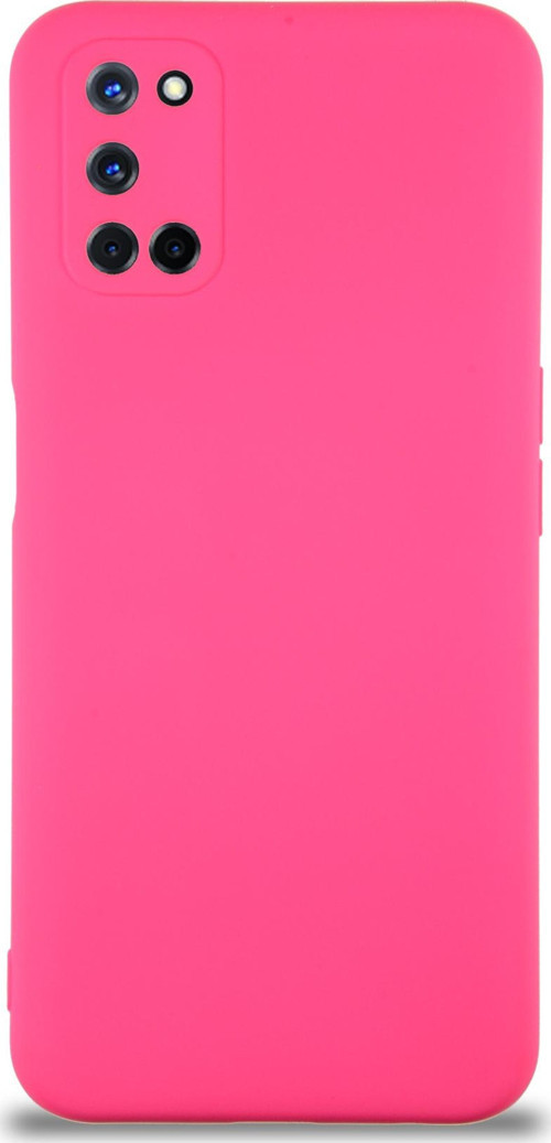 Oppo A72 Kapak İçi Kadife Kamera Korumalı Lansman Silikon Kılıf - Neon Pembe