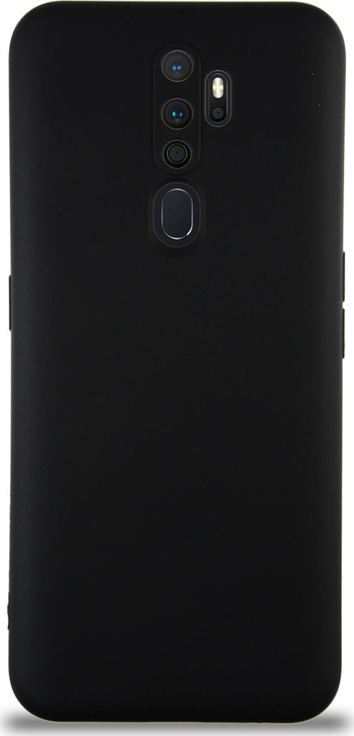 Oppo A9 2020 Kapak İçi Kadife Kamera Korumalı Lansman Silikon Kılıf - Siyah