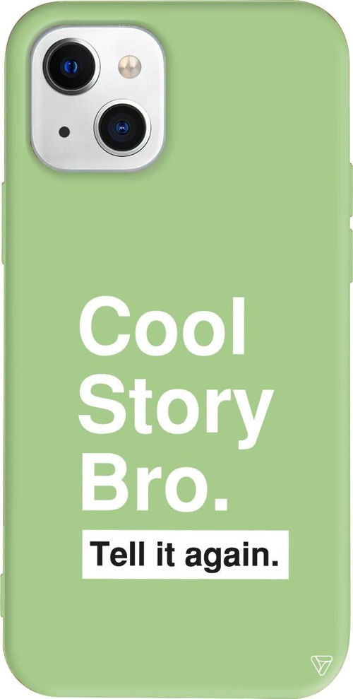 iPhone 15 Plus Uyumlu Açık Yeşil Renkli Silikon Cool Story Bro Telefon Kılıfı