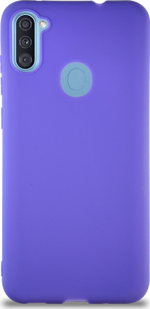 Samsung Galaxy M11 Kılıf Soft Premier Renkli Silikon Kapak - Mor