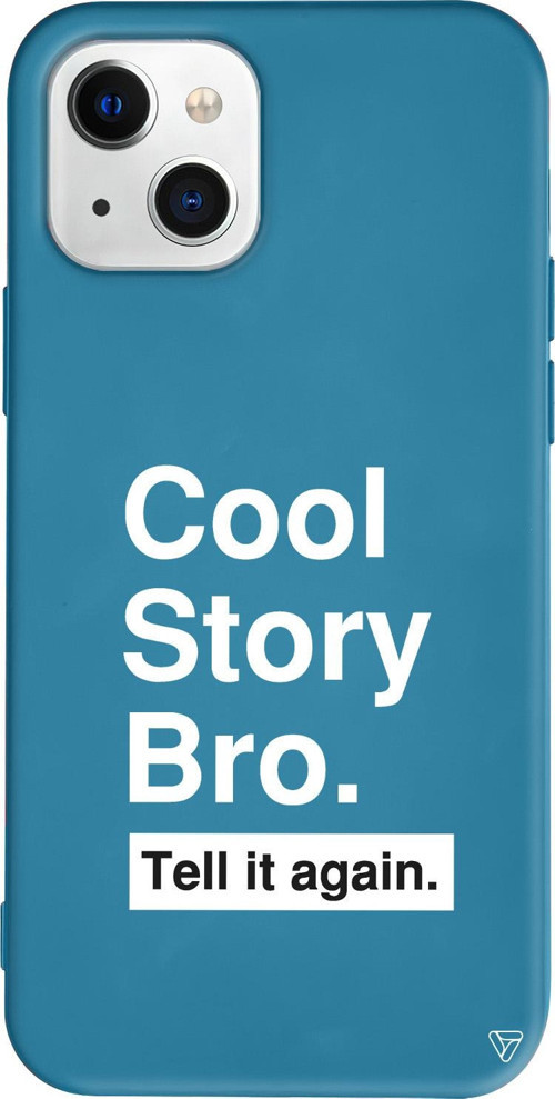 iPhone 15 Plus Uyumlu Lacivert Renkli Silikon Cool Story Bro Telefon Kılıfı