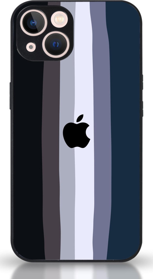 Apple iPhone 13 Uyumlu Kamera Korumalı Cam Kapak - Siyah Mavi