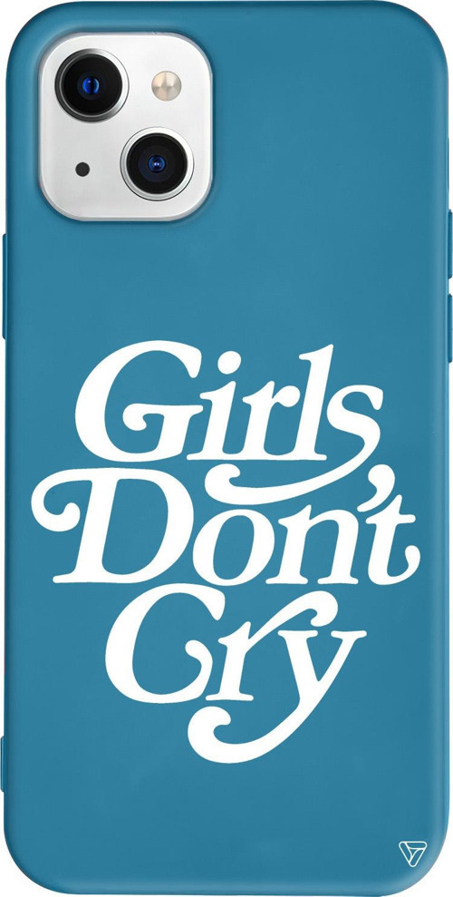 iPhone 15 Plus Uyumlu Lacivert Renkli Silikon Girls Don't Gry Telefon Kılıfı