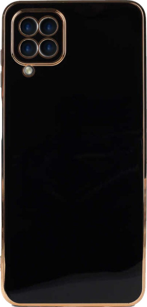Samsung Galaxy M12 Kapak Kamera Korumalı Lazer Kesim Lüx Silikon Kılıf - Siyah