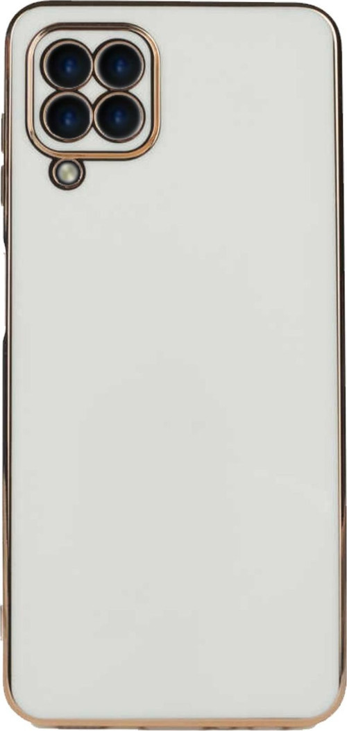 Samsung Galaxy M12 Kapak Kamera Korumalı Lazer Kesim Lüx Silikon Kılıf -Beyaz