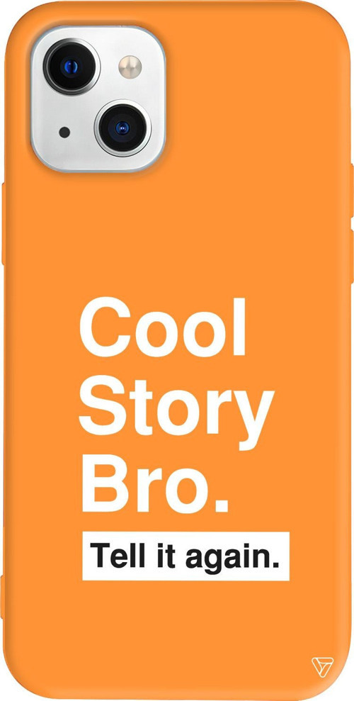 iPhone 15 Plus Uyumlu Turuncu Renkli Silikon Cool Story Bro Telefon Kılıfı