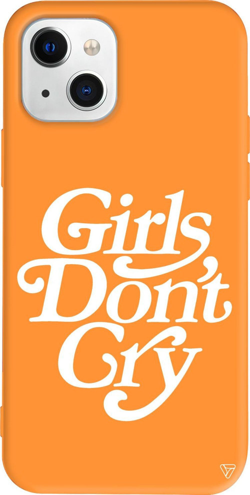 iPhone 15 Plus Uyumlu Turuncu Renkli Silikon Girls Don't Gry Telefon Kılıfı
