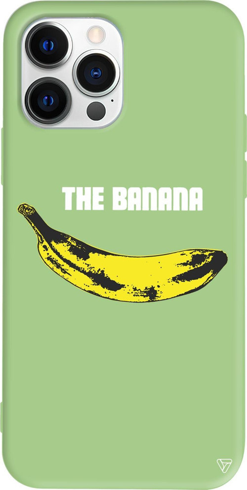 iPhone 15 Pro Max Uyumlu Açık Yeşil Renkli Silikon Andy Warhol Banana Telefon Kılıfı