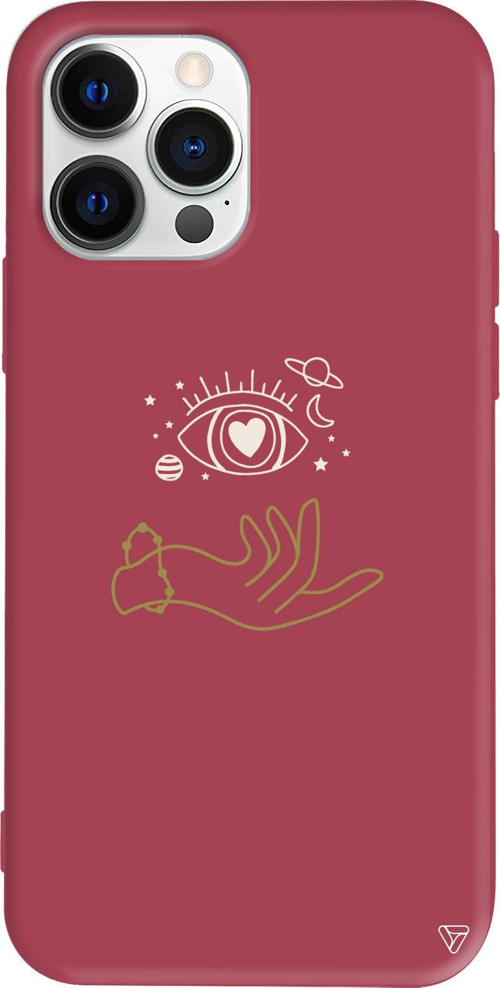 iPhone 15 Pro Max Uyumlu Bordo Renkli Silikon Hand Soul Telefon Kılıfı
