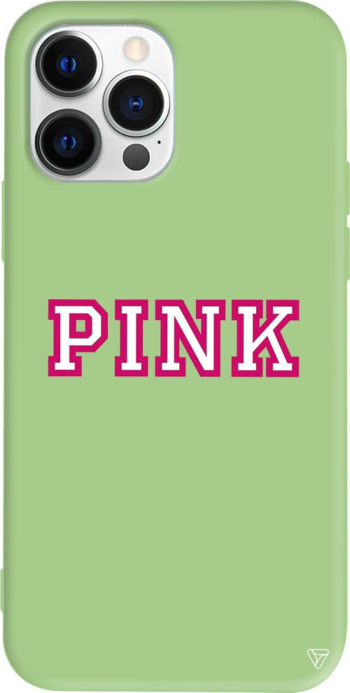 iPhone 15 Pro Max Uyumlu Açık Yeşil Renkli Silikon Pink Telefon Kılıfı