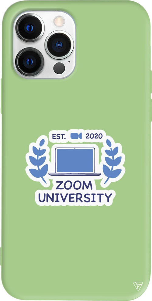 iPhone 15 Pro Max Uyumlu Açık Yeşil Renkli Silikon Zoom Universitesi Telefon Kılıfı