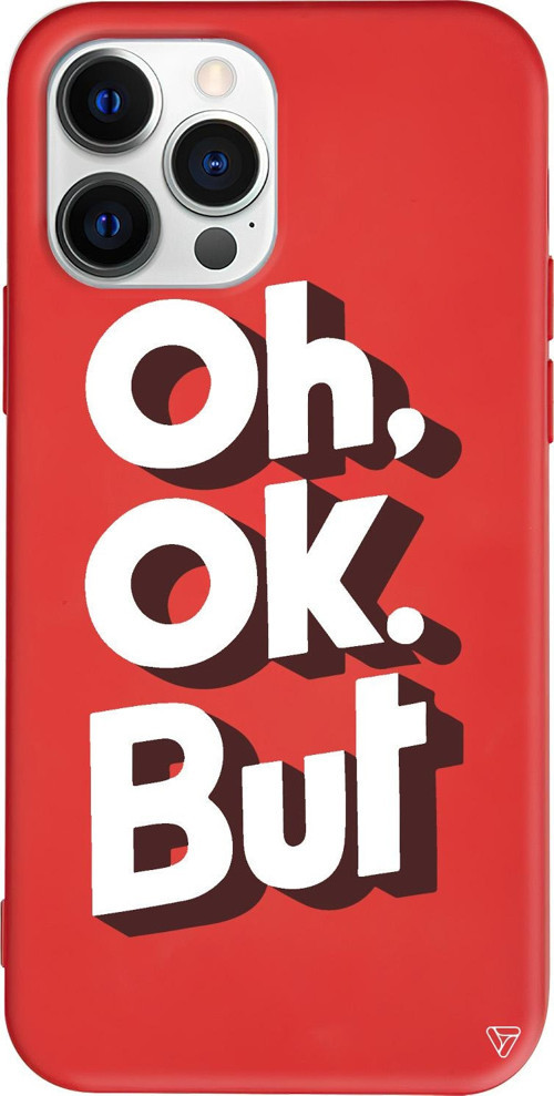 iPhone 15 Pro Max Uyumlu Kırmızı Renkli Silikon OH. OK. Telefon Kılıfı