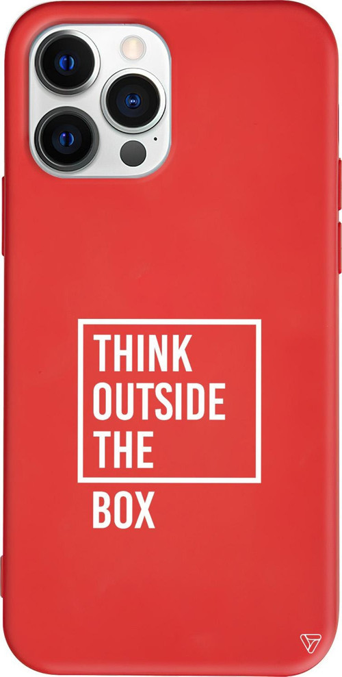 iPhone 15 Pro Max Uyumlu Kırmızı Renkli Silikon Outside Box 2 Telefon Kılıfı