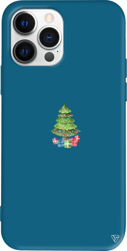 iPhone 15 Pro Max Uyumlu Lacivert Renkli Silikon Gifty Tree Telefon Kılıfı