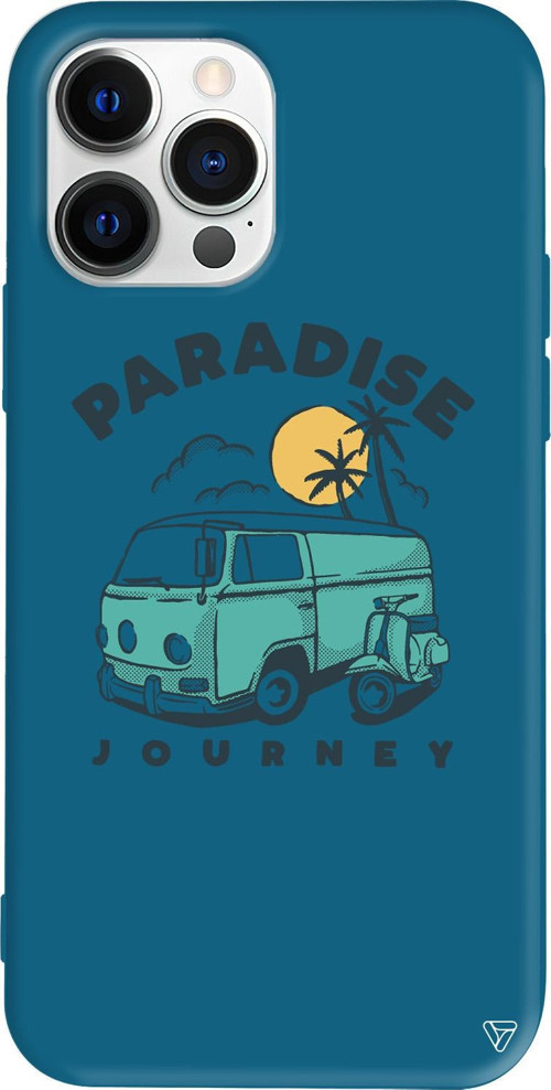 iPhone 15 Pro Max Uyumlu Lacivert Renkli Silikon Paradise Telefon Kılıfı