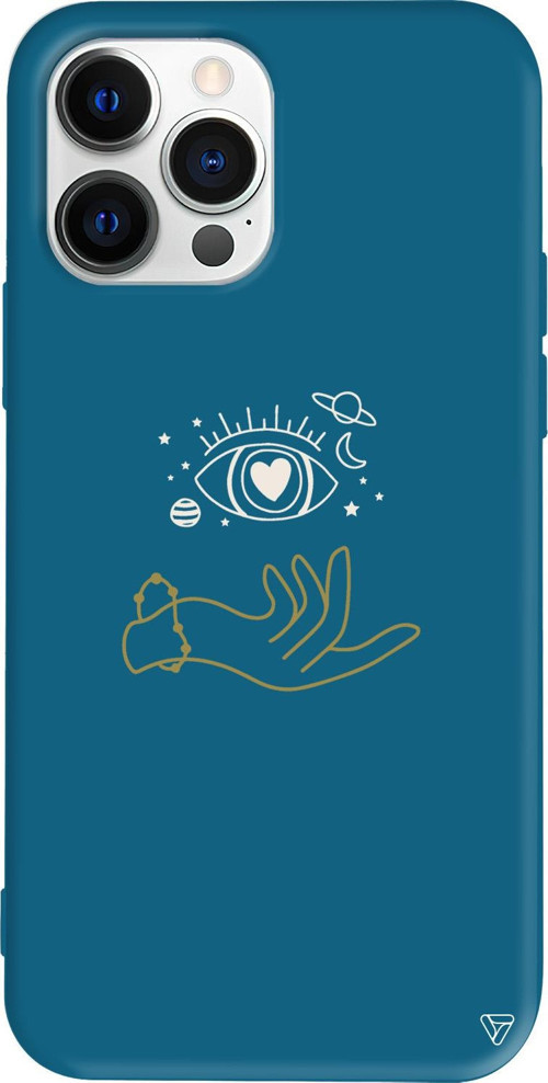 iPhone 15 Pro Max Uyumlu Lacivert Renkli Silikon Hand Soul Telefon Kılıfı