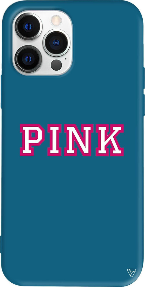 iPhone 15 Pro Max Uyumlu Lacivert Renkli Silikon Pink Telefon Kılıfı