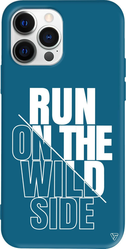 iPhone 15 Pro Max Uyumlu Lacivert Renkli Silikon Wild Side Telefon Kılıfı