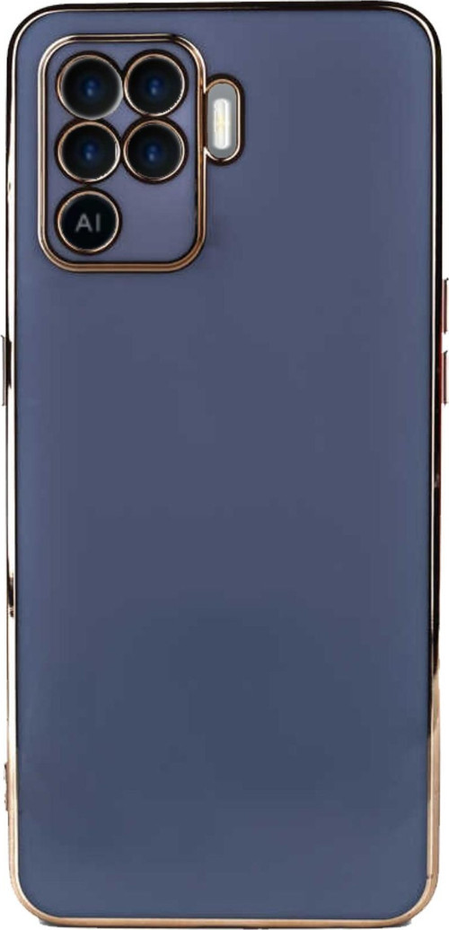 Oppo Reno 5 Lite Kapak Kamera Korumalı Lazer Kesim Lüx Silikon Kılıf - Petrol Mavisi