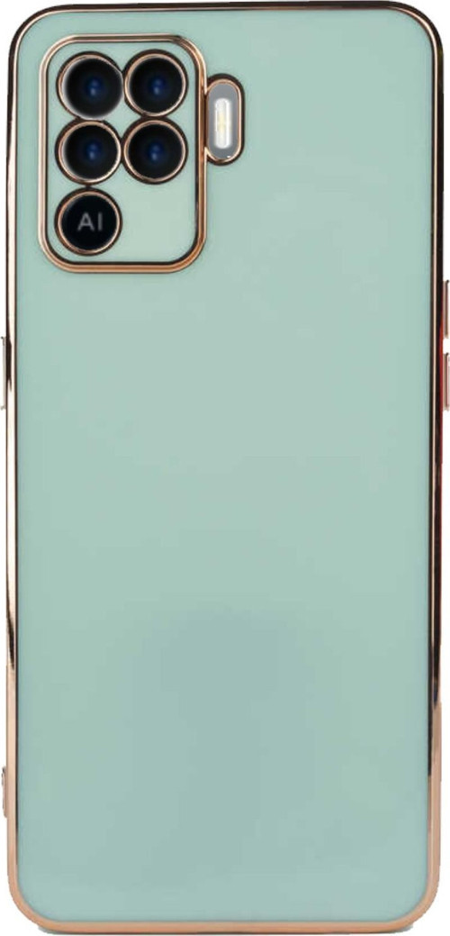 Oppo Reno 5 Lite Kapak Kamera Korumalı Lazer Kesim Lüx Silikon Kılıf - Turkuaz